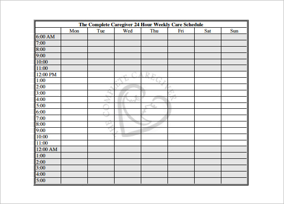 33+ 24 Hours Schedule Templates - PDF, DOC, Excel