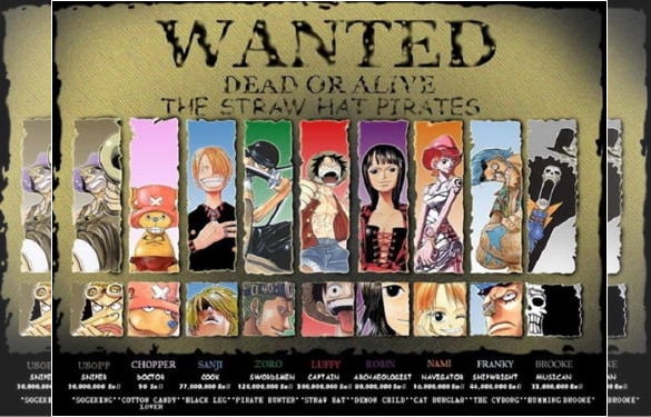 simple one piece wanted poster