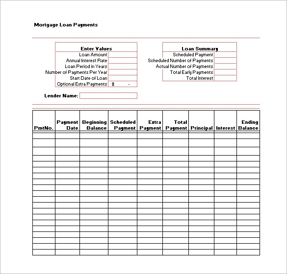 Loan Payoff Excel Template