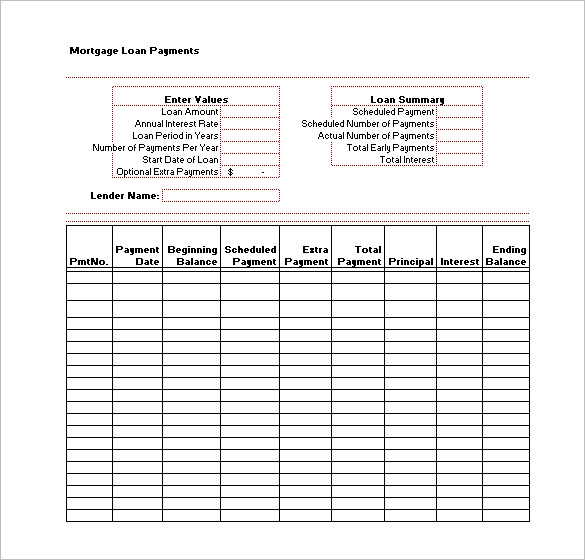 12 Loan Payment Schedule Templates Free Word Excel PDF Format 