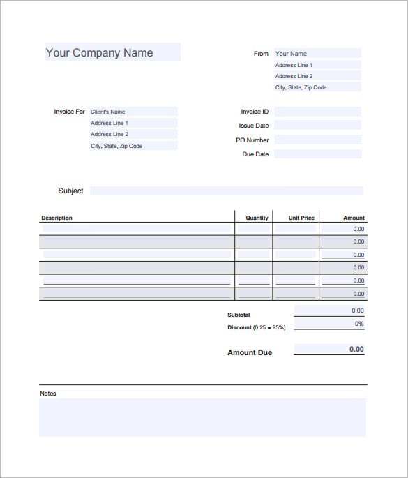 9+ Estimate Invoice Templates - Free Word, PDF Format Download!