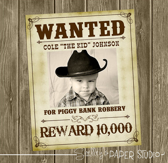 Western Wanted Poster - 13+ Free Printable Templates in Word, PDF, PSD ...