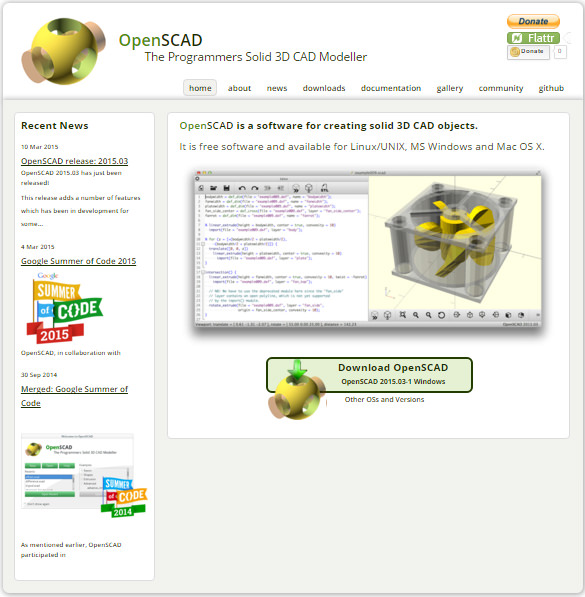 openscad 3d cad modeler