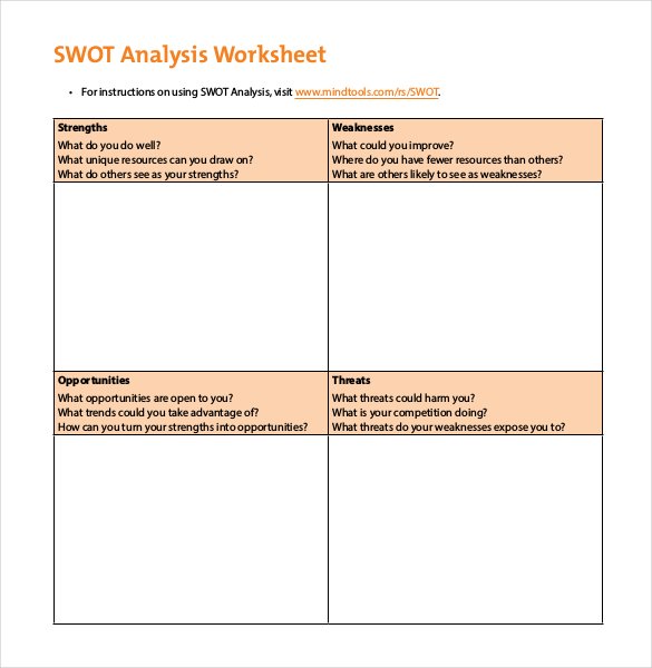 SWOT Analysis Template - 52+ Free Word, Excel, PDF | Free & Premium ...