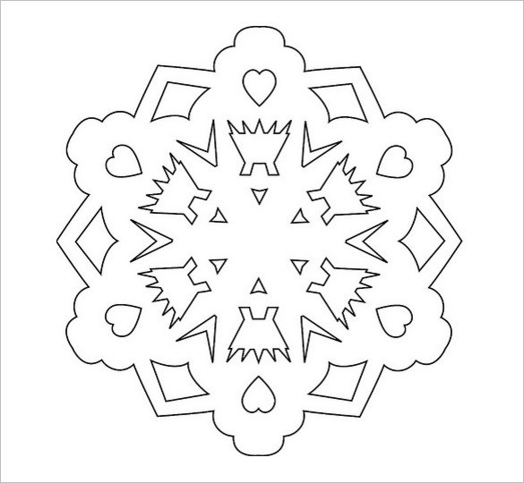 free snowflake embroidery pattern