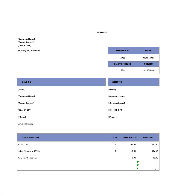 Billing Invoice Template 9+ Free Word, PDF, Excel Format Download!