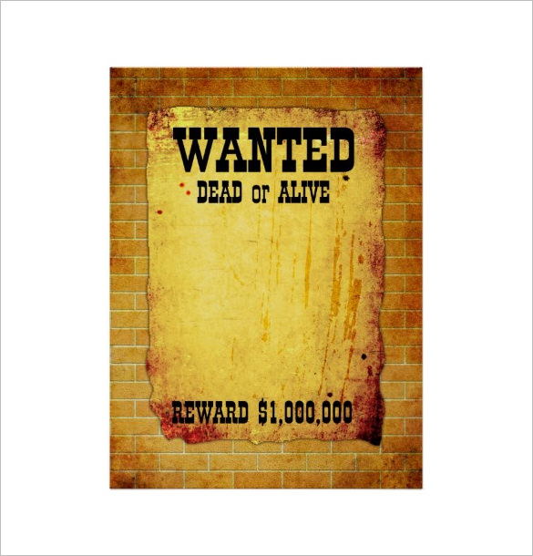 blank most wanted poster