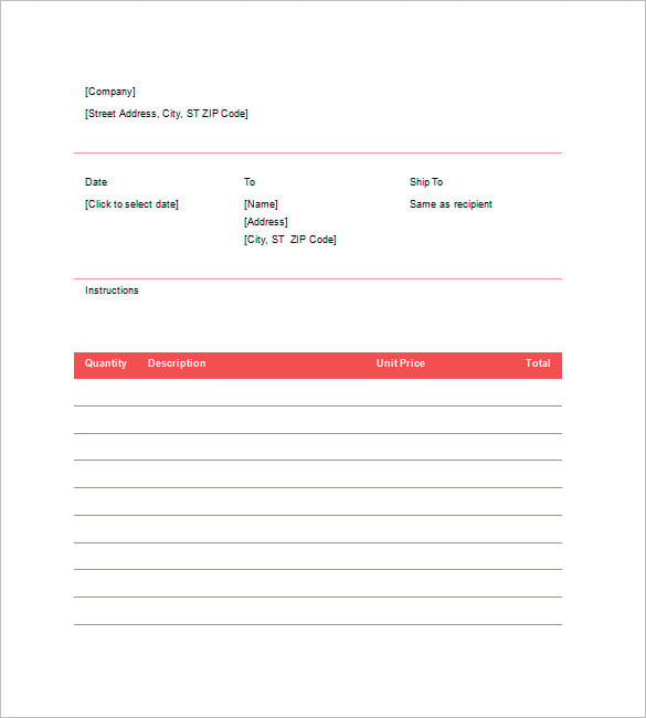 contractor invoice template free download