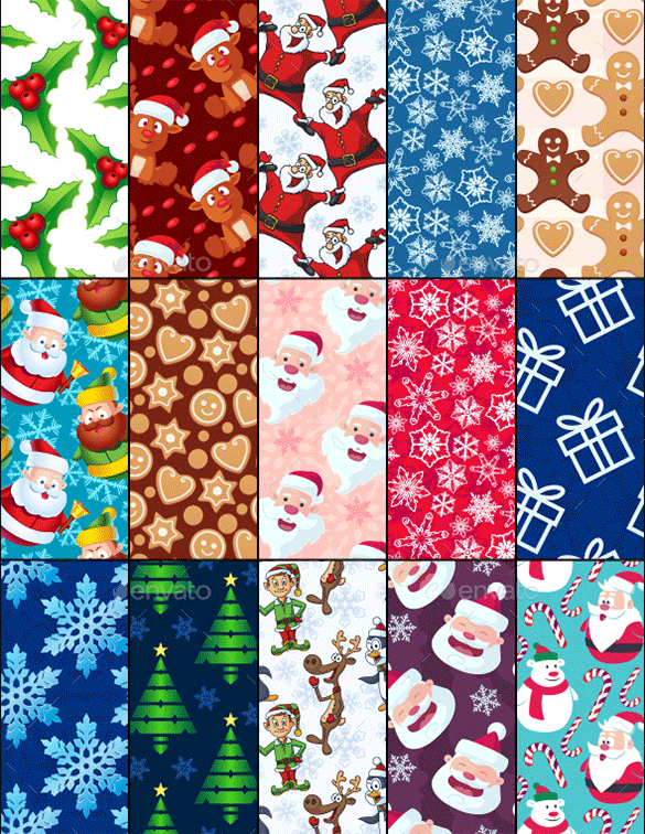 30 christmas seamless patterns