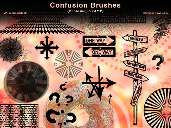 confusion arrow photoshop brushes