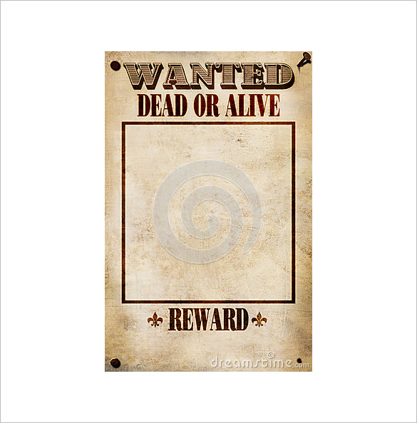 wanted reward poster template