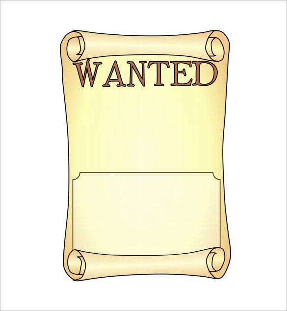 14 Blank Wanted Poster Templates Free Printable Sample Example Format Download 
