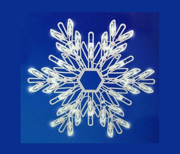 cool white led lighted snowflake for christmas