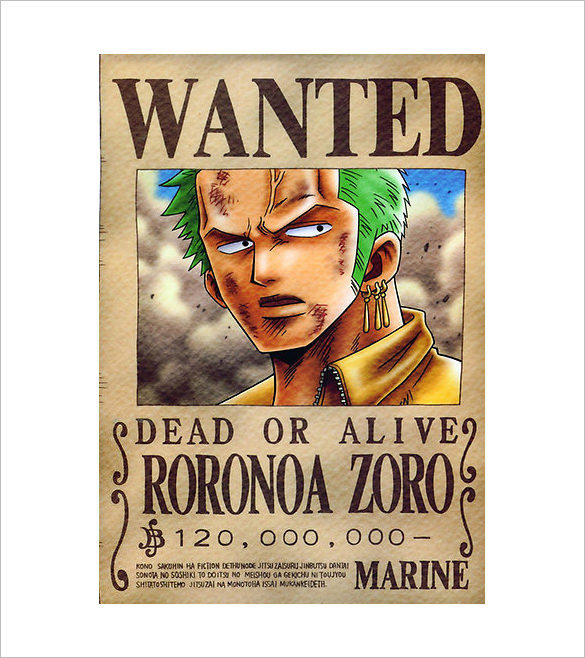 11+ One Piece Wanted Poster Templates Free Printable, Sample, Example