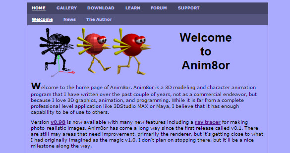 anim8or 3d animation software