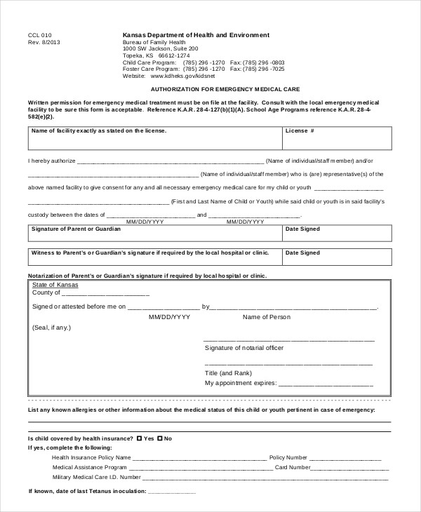 11+ Printable Medical Authorization Forms - PDF, DOC