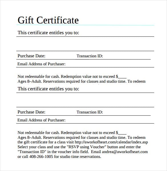 blank gift certificate template1