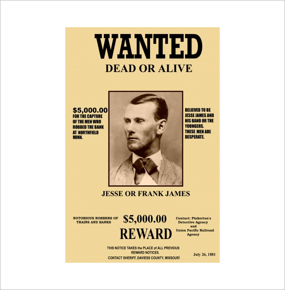 14+ Old Wanted Poster Templates - Free Printable, Sample, Example 