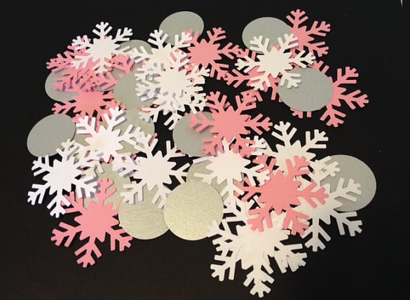 paper snowflakes winter onederland custom colors