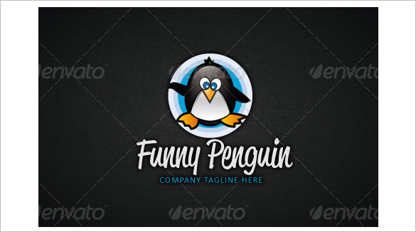 funny penguin logo