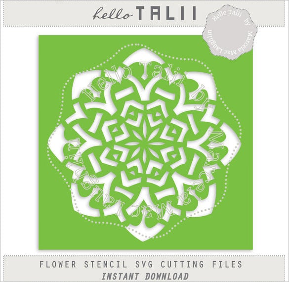 flower stencil snowflake template download