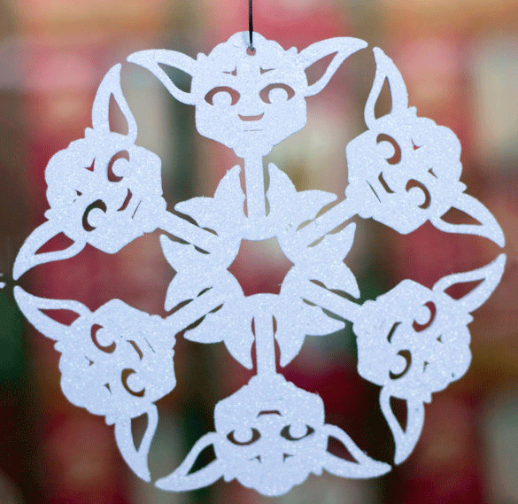 yoda christmas ornament snowflake template download