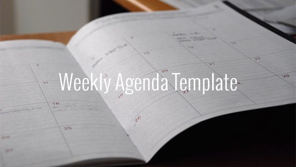weekly agenda templates