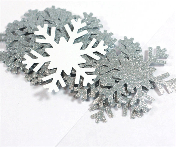 large silver glitter frozen snowflake cut out