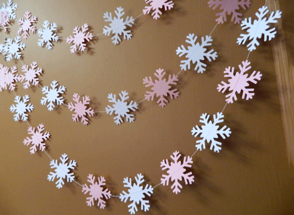 frozen snowflake garland template download