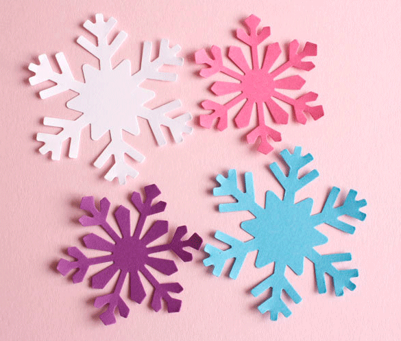 frozen purple blue snowflake template download