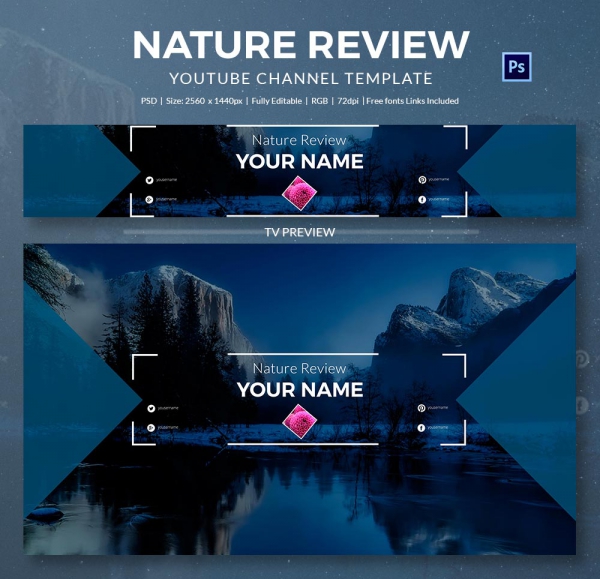 channel art template nature