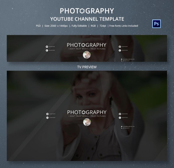 72+ YouTube Banner Templates - PSD