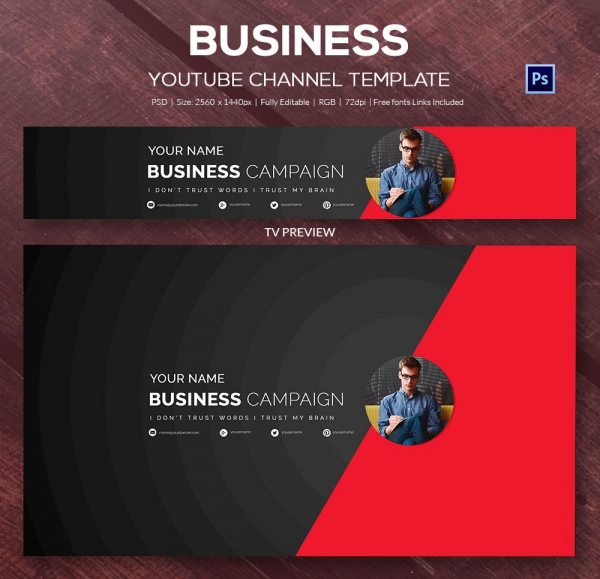 Photoshop Gaming Banner/Channel Art Template (.psd download