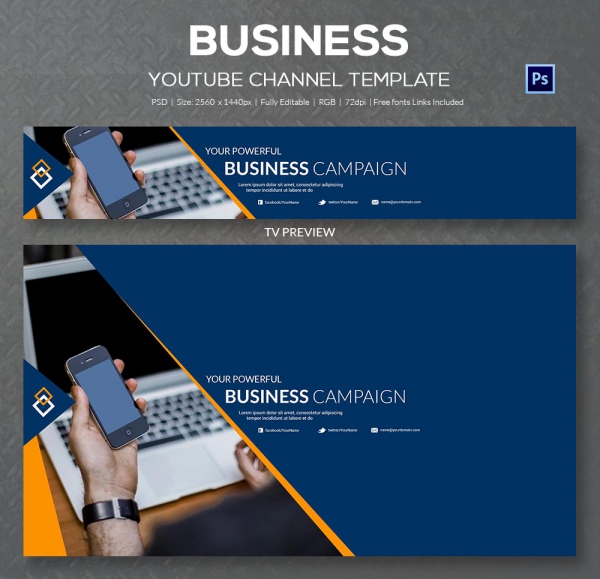 corporate youtube banner templats