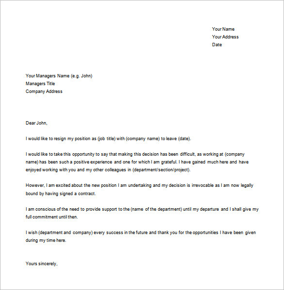 21+ Example of Resignation Letter Templates - Free Sample, Example, Format