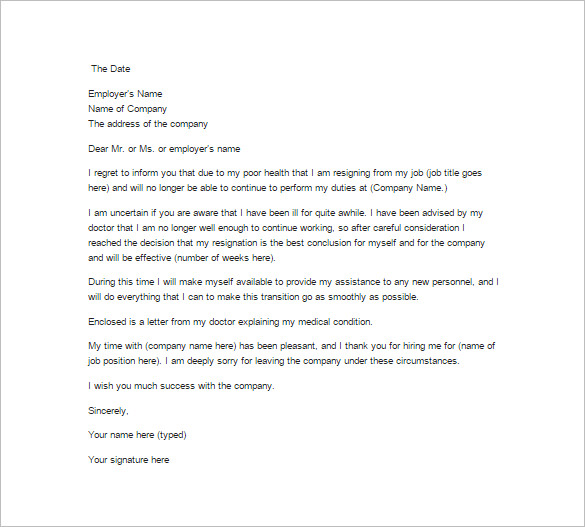 17+ Job Resignation Letter Templates - Free Sample, Example, Format ...