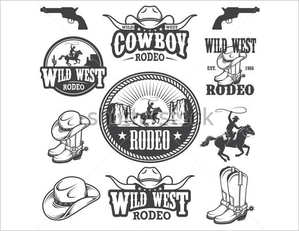vintage rodeo cowboy logo