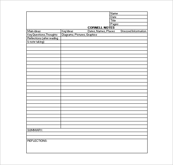 Microsoft Office Cornell Notes Template from images.template.net