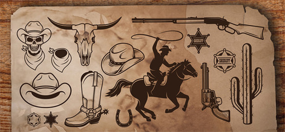 cowboy design logo