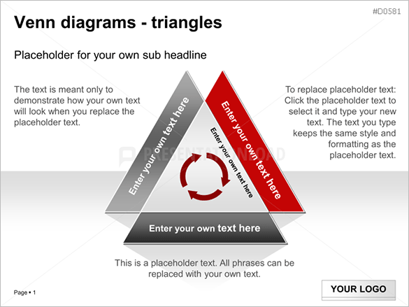 download powerpoint venn diagrams triangle