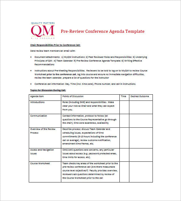 simple conference agenda templates