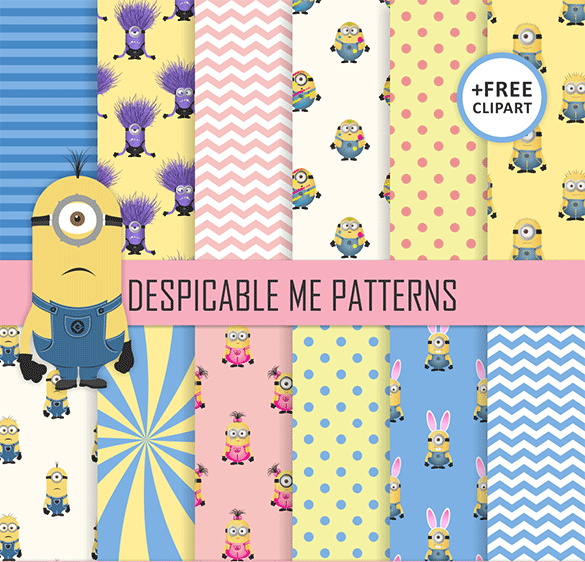 despicable me seamless patterns for kids