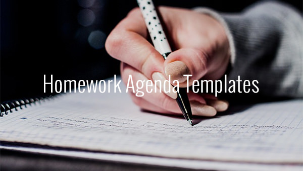 homework agenda templates