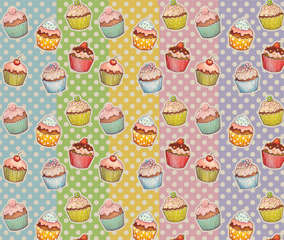 premium vintage cupcake patterns