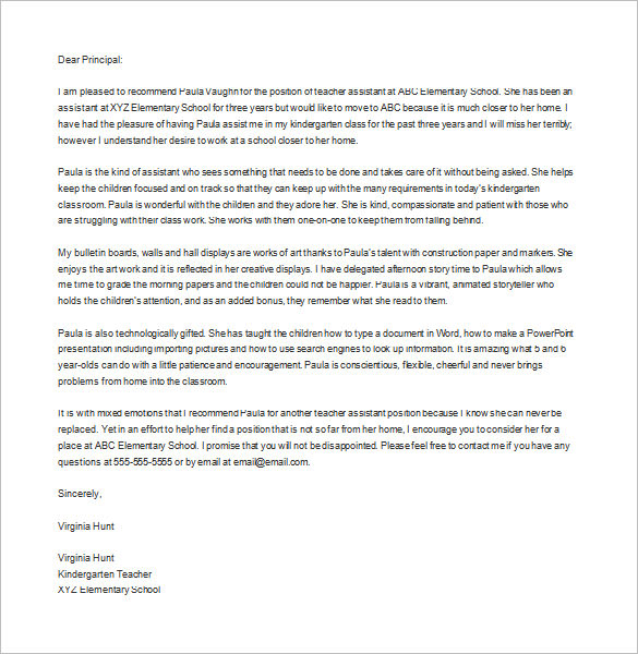 Letter Of Recommendation For Teacher Colleague from images.template.net