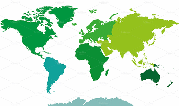 premium world map vector continents