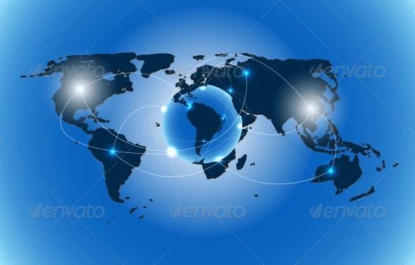 premium world map background vector illustration