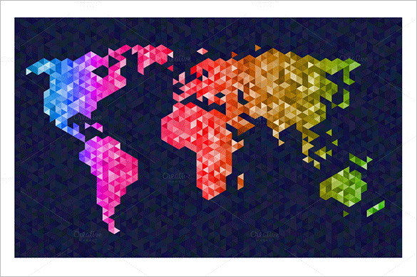 geometric vector world map
