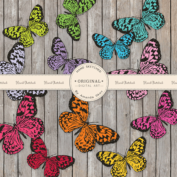 12-professional-hand-sketched-butterfly-vectors