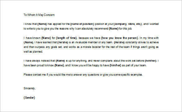 Personal Reference Letter Template Free from images.template.net